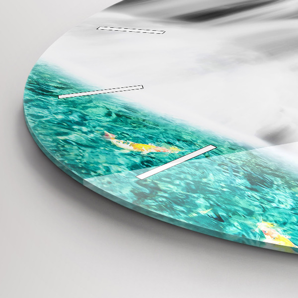 Ceas rotund de perete din sticlă Cascada în Thailanda