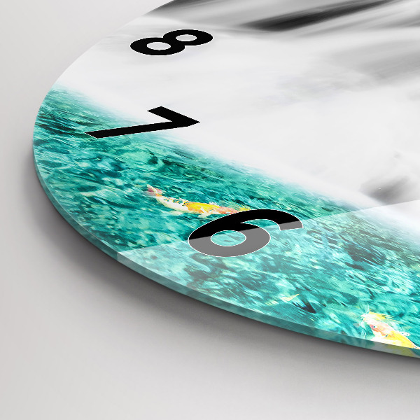 Ceas rotund de perete din sticlă Cascada în Thailanda