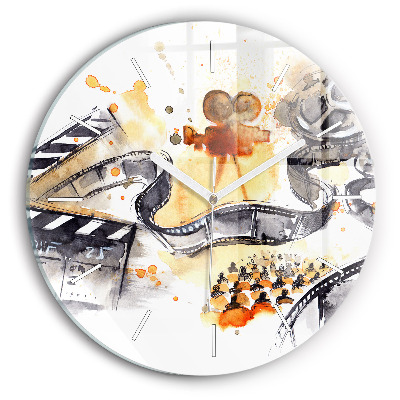 Ceas rotund de perete din sticlă Cinematografia camerei