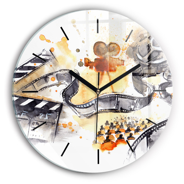 Ceas rotund de perete din sticlă Cinematografia camerei