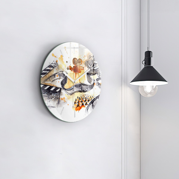 Ceas rotund de perete din sticlă Cinematografia camerei