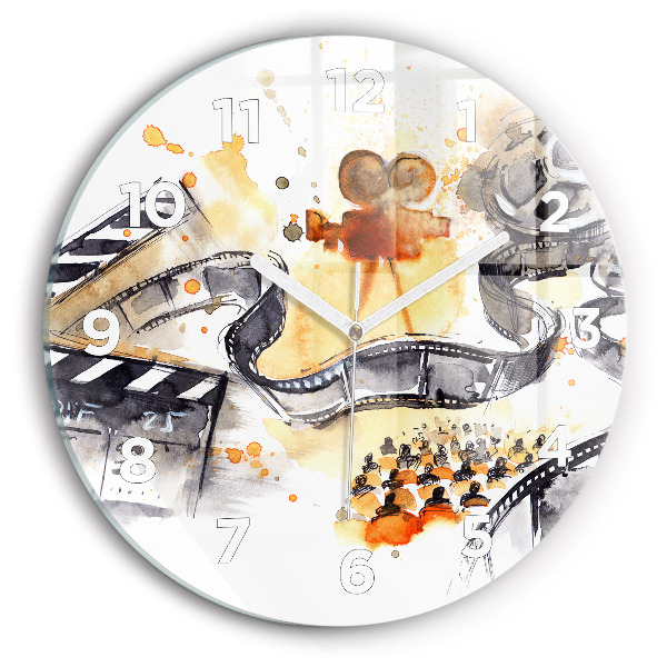 Ceas rotund de perete din sticlă Cinematografia camerei