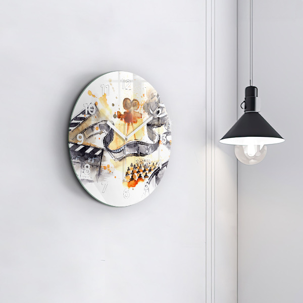 Ceas rotund de perete din sticlă Cinematografia camerei
