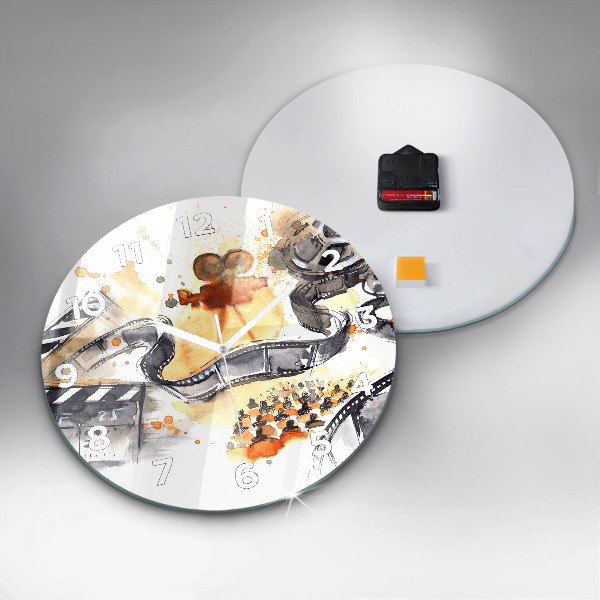 Ceas rotund de perete din sticlă Cinematografia camerei