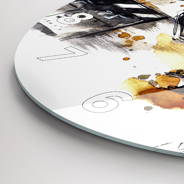 Ceas rotund de perete din sticlă Cinematografia camerei