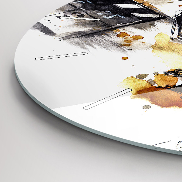 Ceas rotund de perete din sticlă Cinematografia camerei