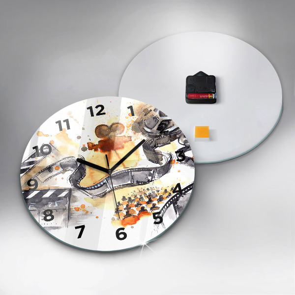 Ceas rotund de perete din sticlă Cinematografia camerei