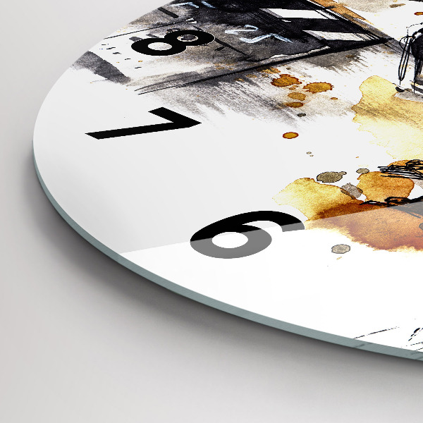 Ceas rotund de perete din sticlă Cinematografia camerei