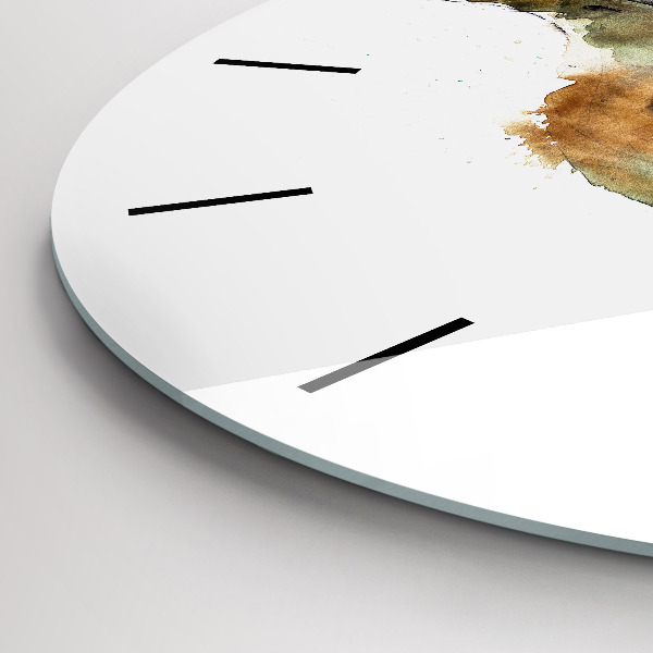 Ceas rotund de perete din sticlă Pasăre și carte