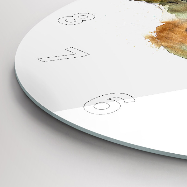 Ceas rotund de perete din sticlă Pasăre și carte