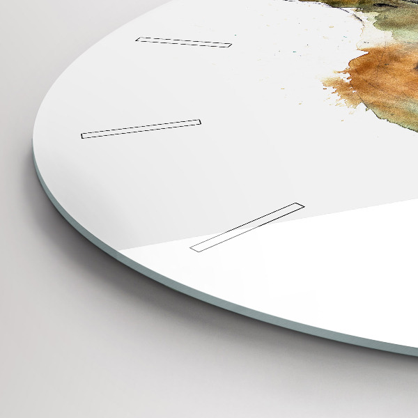 Ceas rotund de perete din sticlă Pasăre și carte