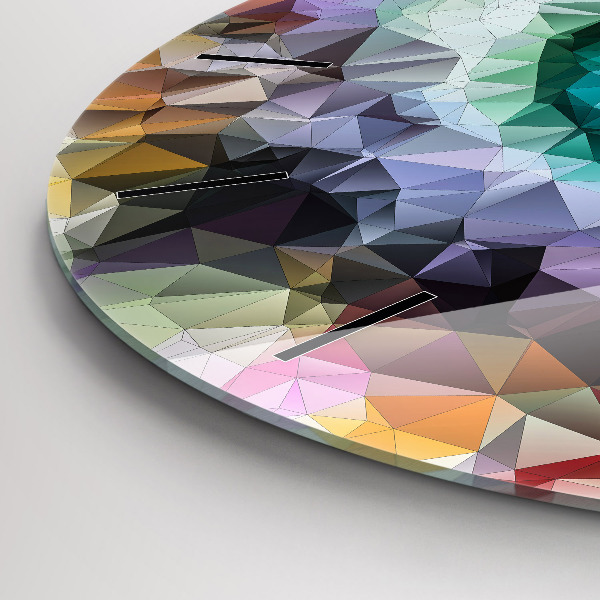 Ceas rotund de perete din sticlă Ochiul uman colorat