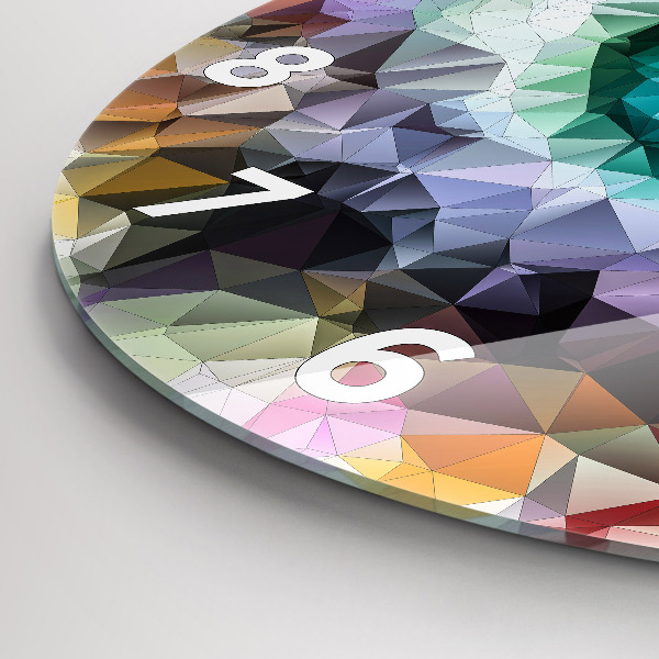 Ceas rotund de perete din sticlă Ochiul uman colorat