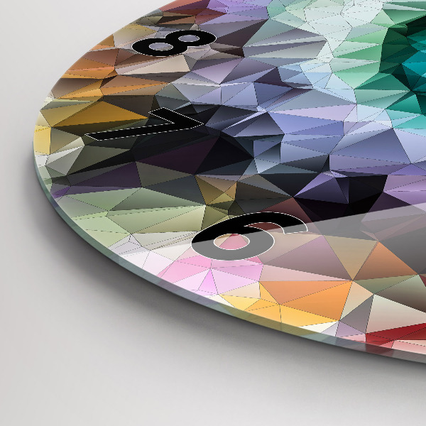 Ceas rotund de perete din sticlă Ochiul uman colorat