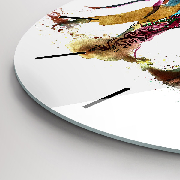 Ceas rotund de perete din sticlă cultura indiană