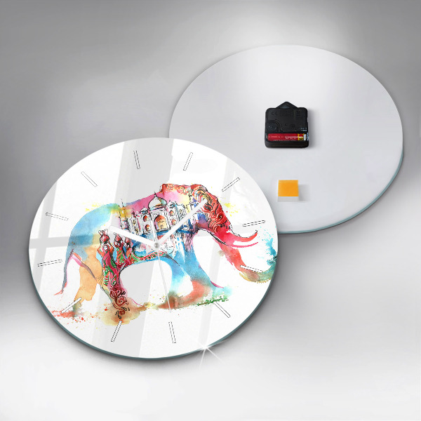 Ceas rotund de perete din sticlă cultura indiană