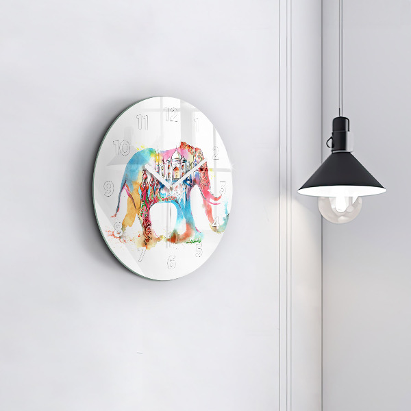 Ceas rotund de perete din sticlă cultura indiană