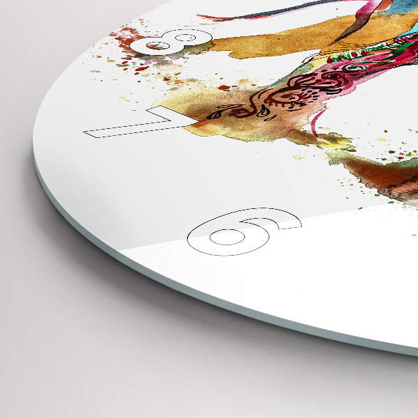 Ceas rotund de perete din sticlă cultura indiană