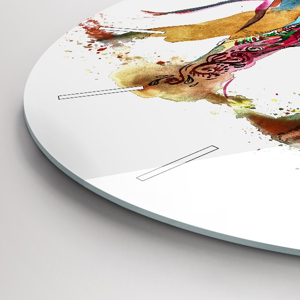 Ceas rotund de perete din sticlă cultura indiană