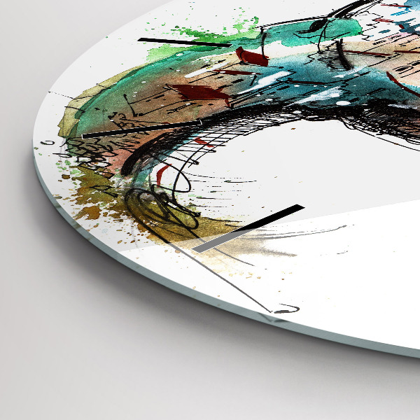 Ceas rotund de perete din sticlă Ceas elvețian