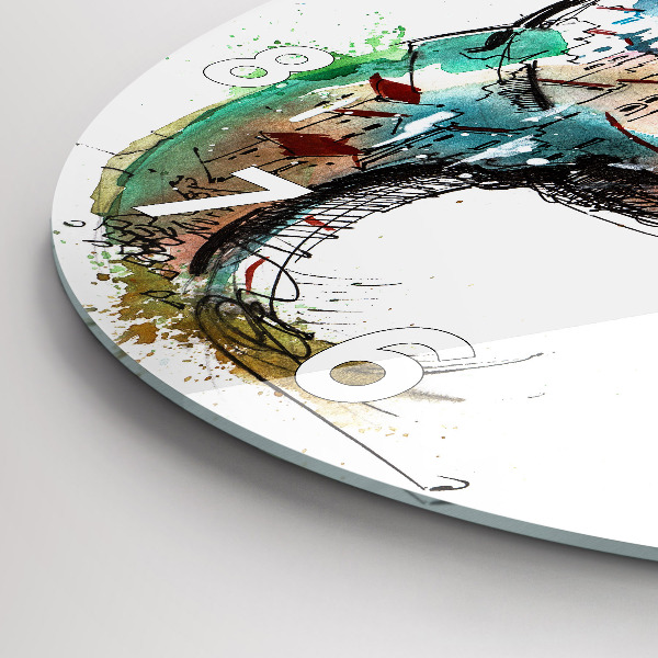 Ceas rotund de perete din sticlă Ceas elvețian