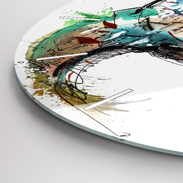 Ceas rotund de perete din sticlă Ceas elvețian