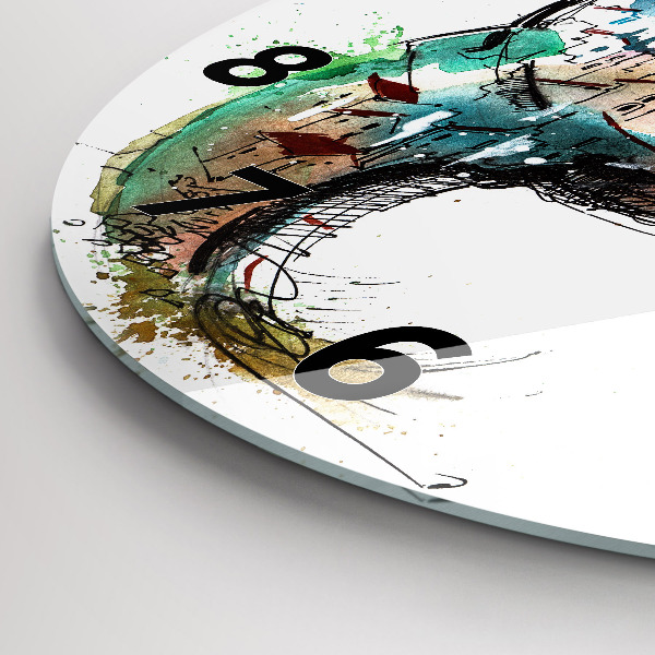 Ceas rotund de perete din sticlă Ceas elvețian