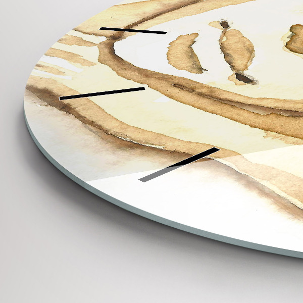 Ceas rotund de perete din sticlă Portretul unei femei