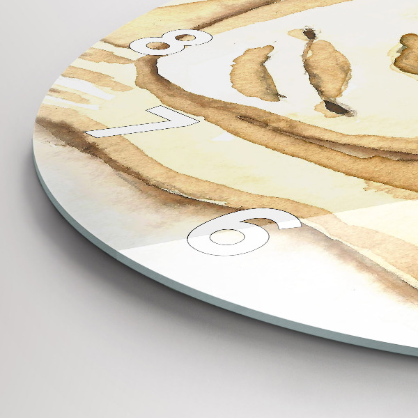 Ceas rotund de perete din sticlă Portretul unei femei