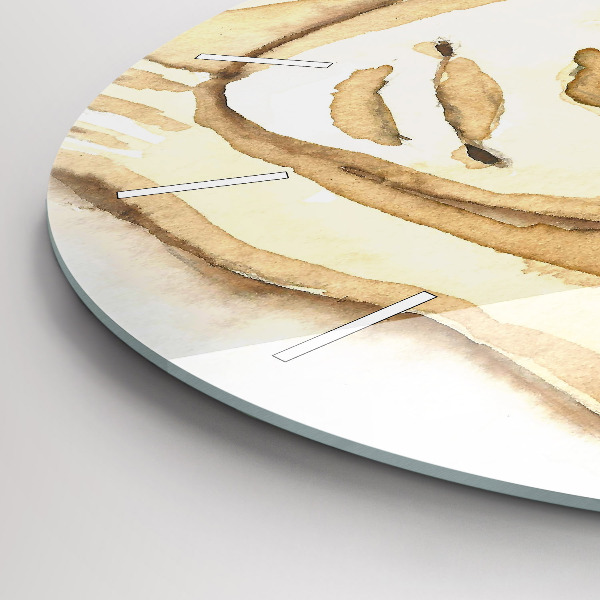 Ceas rotund de perete din sticlă Portretul unei femei