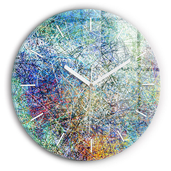 Ceas rotund de perete din sticlă Abstracția - Emoții