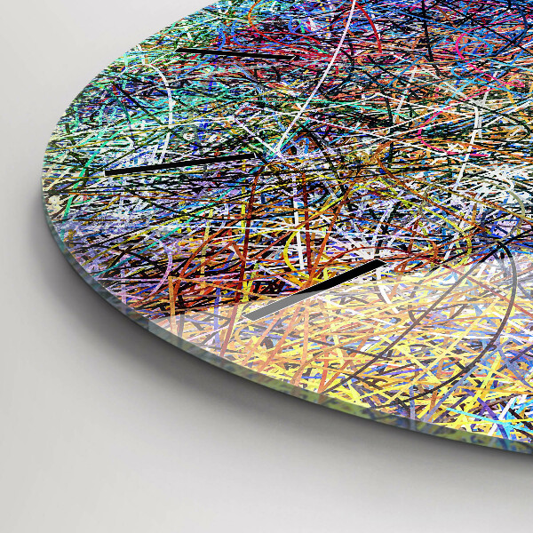 Ceas rotund de perete din sticlă Abstracția - Emoții