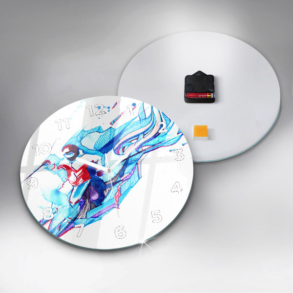 Ceas rotund de perete din sticlă Schior