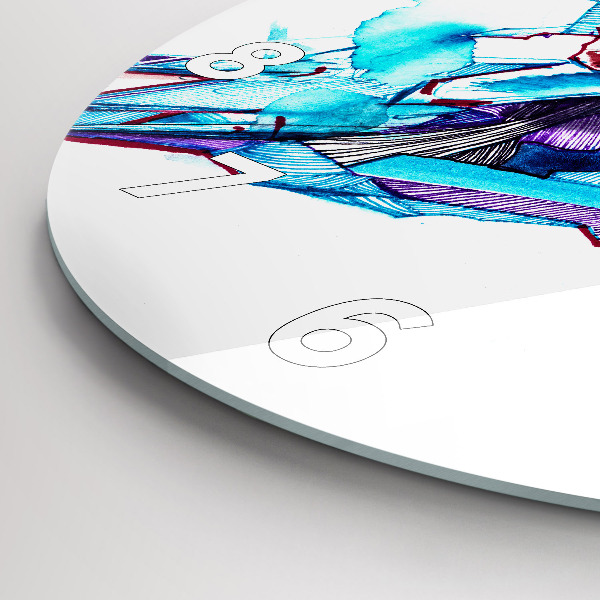 Ceas rotund de perete din sticlă Schior