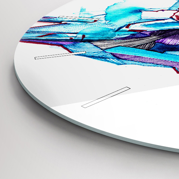 Ceas rotund de perete din sticlă Schior