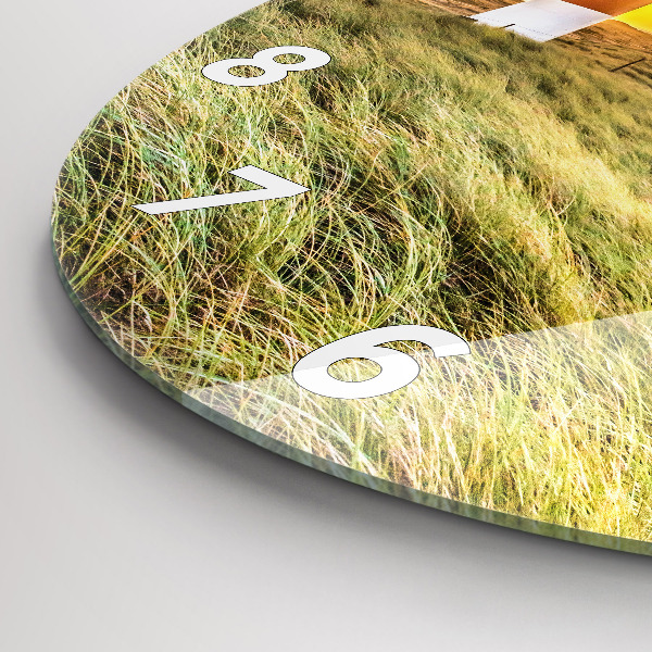 Ceas rotund de perete din sticlă Far