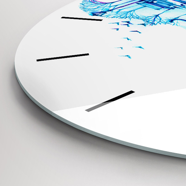 Ceas rotund de perete din sticlă Lacul Cello Park