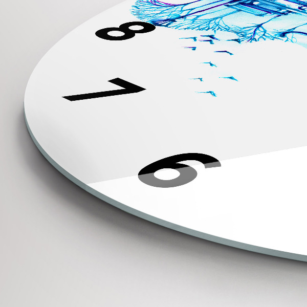 Ceas rotund de perete din sticlă Lacul Cello Park