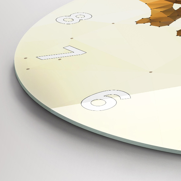 Ceas rotund de perete din sticlă Crearea lui Adam