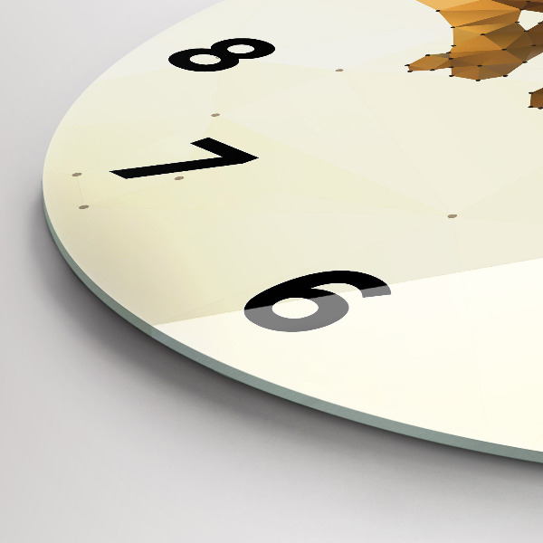 Ceas rotund de perete din sticlă Crearea lui Adam