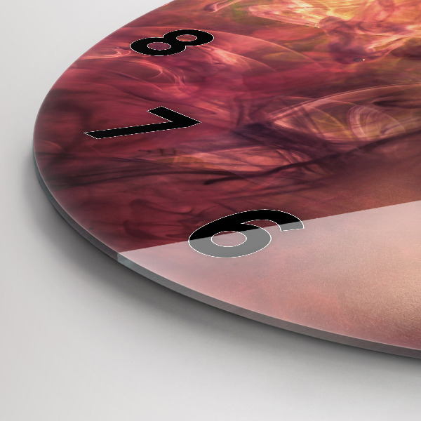 Ceas rotund de perete din sticlă Portretul unei femei