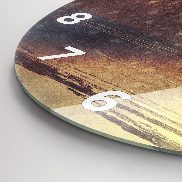 Ceas rotund de perete din sticlă femeie cu umbrelă