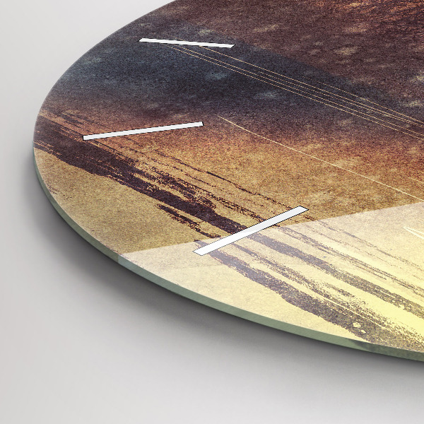 Ceas rotund de perete din sticlă femeie cu umbrelă