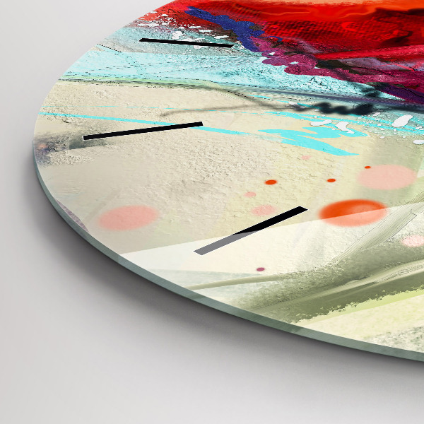 Ceas rotund de perete din sticlă Rânduri de condimente