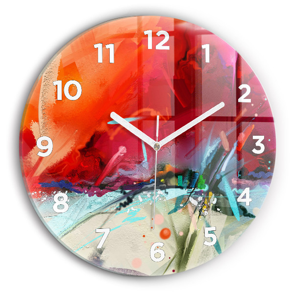 Ceas rotund de perete din sticlă Rânduri de condimente