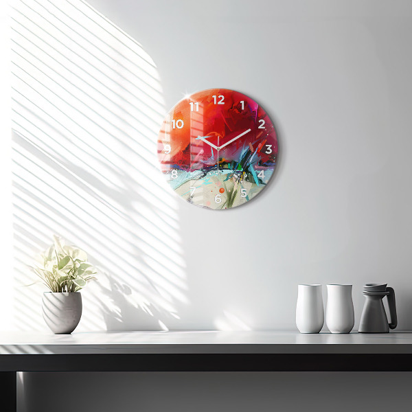 Ceas rotund de perete din sticlă Rânduri de condimente