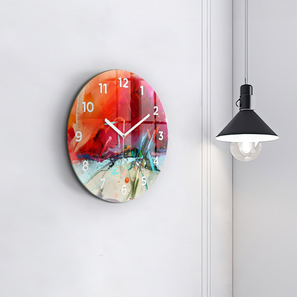 Ceas rotund de perete din sticlă Rânduri de condimente