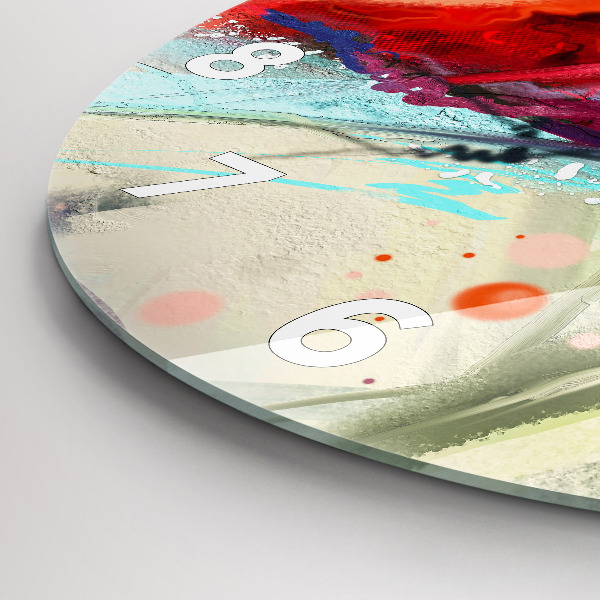 Ceas rotund de perete din sticlă Rânduri de condimente