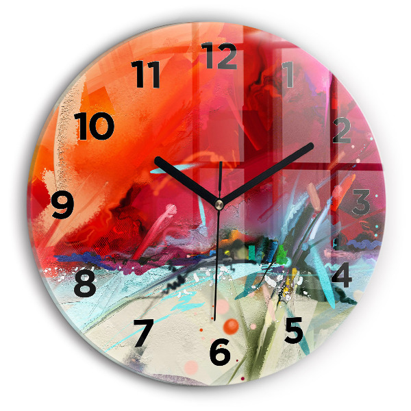 Ceas rotund de perete din sticlă Rânduri de condimente