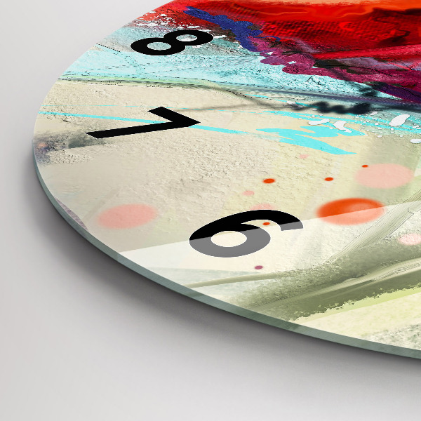 Ceas rotund de perete din sticlă Rânduri de condimente